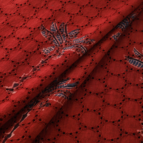 Ajrakh Hand Block Print Natural Dyed Cotton Hakoba Fabric 67