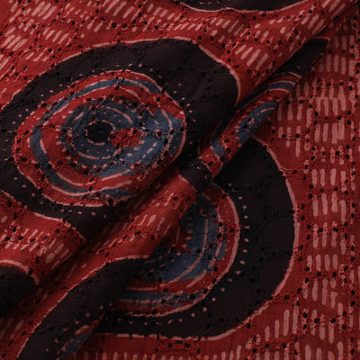 Ajrakh Hand Block Print Natural Dyed Cotton Hakoba Fabric 68