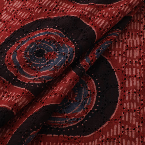 Ajrakh Hand Block Print Natural Dyed Cotton Hakoba Fabric 68