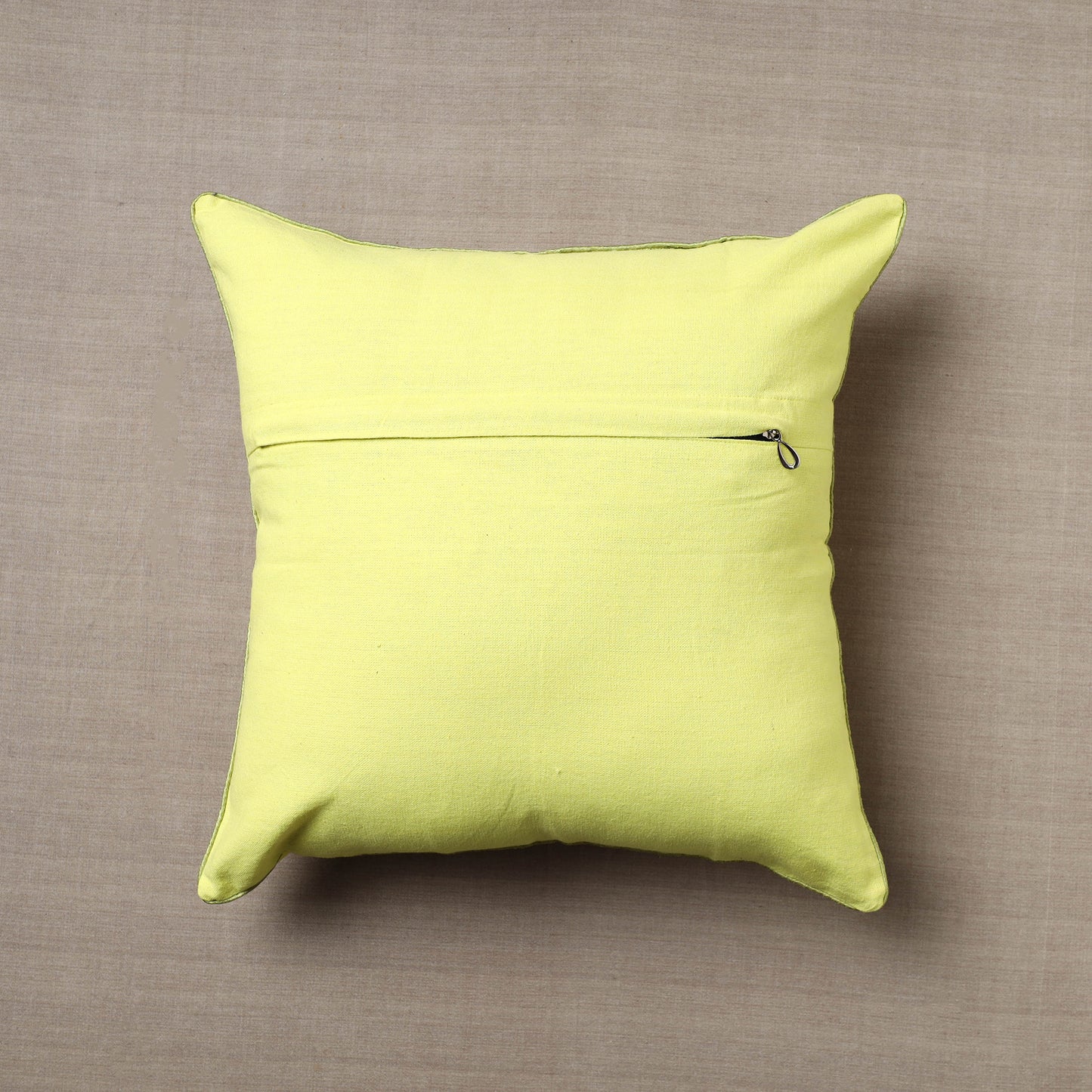 Green - Soof Embroidery Cotton Cushion Cover (16 x 16 in)