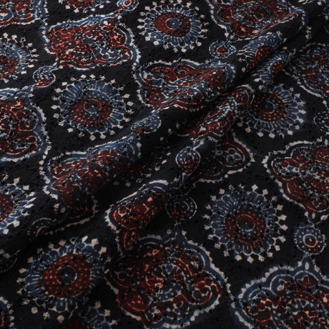 Ajrakh Hand Block Print Natural Dyed Cotton Hakoba Fabric 75