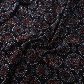 Ajrakh Hand Block Print Natural Dyed Cotton Hakoba Fabric 75