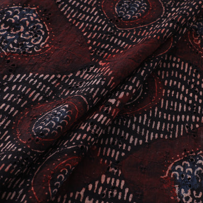 Ajrakh Hand Block Print Natural Dyed Cotton Hakoba Fabric 76