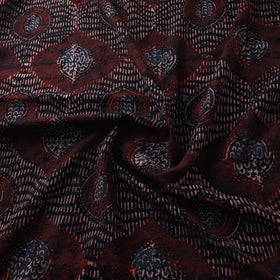 Ajrakh Hand Block Print Natural Dyed Cotton Hakoba Fabric 76