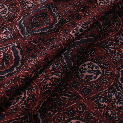 Ajrakh Hand Block Print Natural Dyed Cotton Hakoba Fabric 78