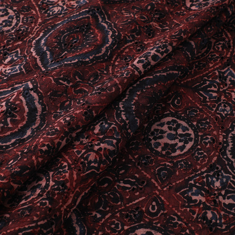 Ajrakh Hand Block Print Natural Dyed Cotton Hakoba Fabric 78