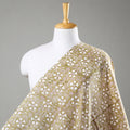 Buy Brown With Florals Sanganeri Block Printed Cotton Fabric Online at iTokri.com