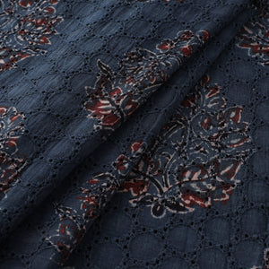 Ajrakh Hand Block Print Natural Dyed Cotton Hakoba Fabric 85