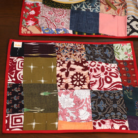 Multicolor - handcrafted cotton fusion table runner set