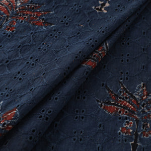 Ajrakh Hand Block Print Natural Dyed Cotton Hakoba Fabric 89