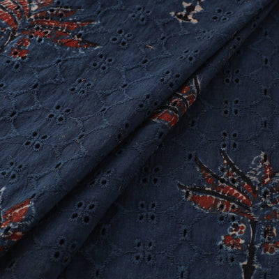 Ajrakh Hand Block Print Natural Dyed Cotton Hakoba Fabric 89