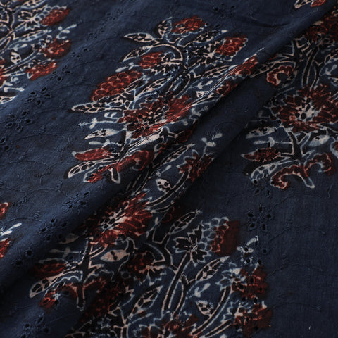 Ajrakh Hand Block Print Natural Dyed Cotton Hakoba Fabric 91