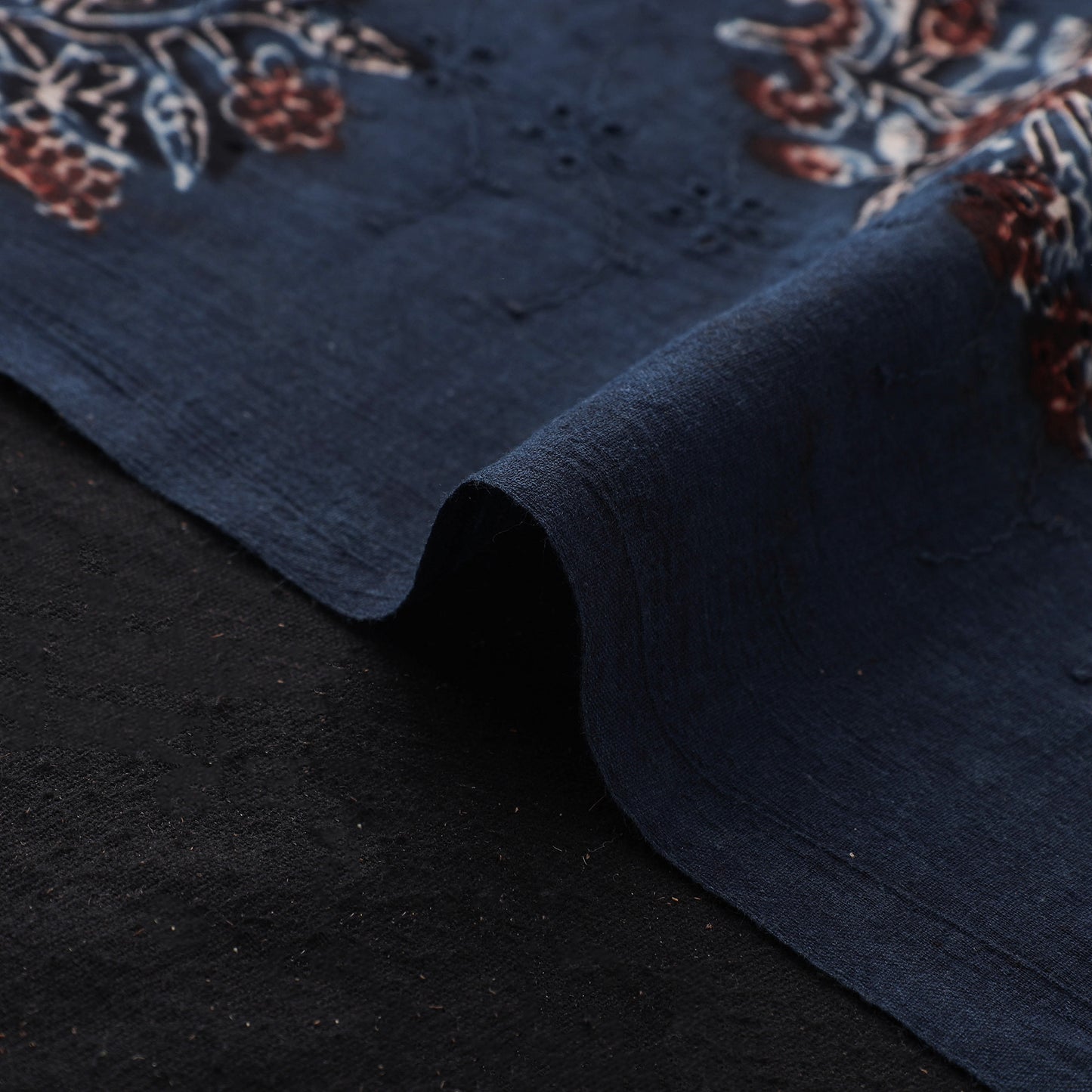 Ajrakh Hand Block Print Natural Dyed Cotton Hakoba Fabric 91