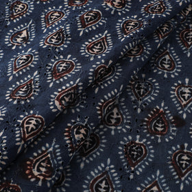 Ajrakh Hand Block Print Natural Dyed Cotton Hakoba Fabric 93