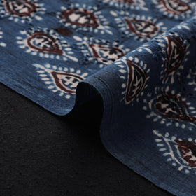 Ajrakh Hand Block Print Natural Dyed Cotton Hakoba Fabric 94