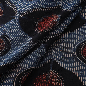 Ajrakh Hand Block Print Natural Dyed Cotton Hakoba Fabric 95