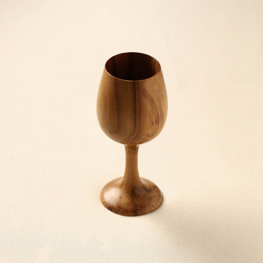 Handcrafted Teak Wooden Wine Glass