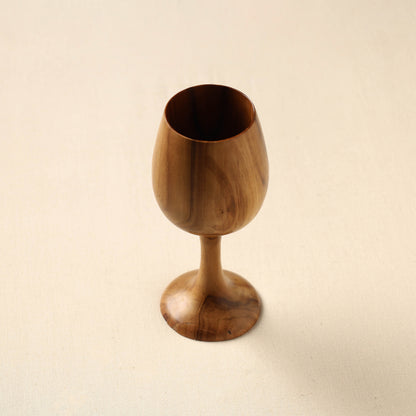 Handcrafted Teak Wooden Wine Glass