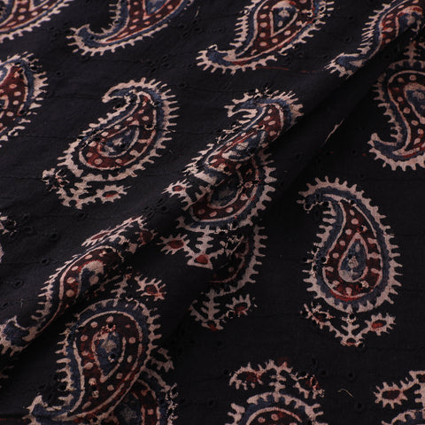 Ajrakh Hand Block Print Natural Dyed Cotton Hakoba Fabric 97