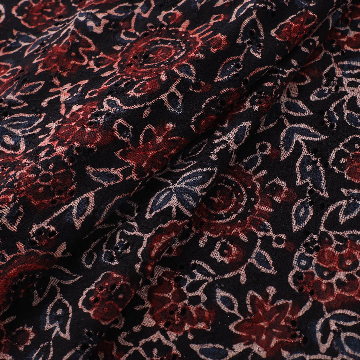 Ajrakh Hand Block Print Natural Dyed Cotton Hakoba Fabric 99