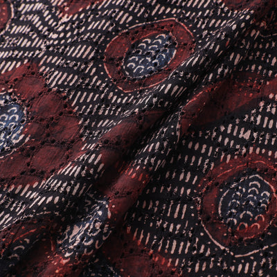 Ajrakh Hand Block Print Natural Dyed Cotton Hakoba Fabric 101