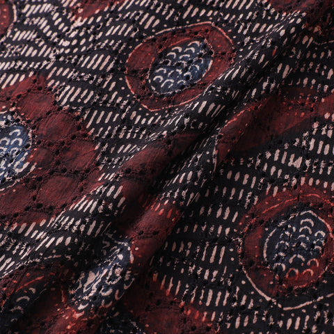 Ajrakh Hand Block Print Natural Dyed Cotton Hakoba Fabric 101