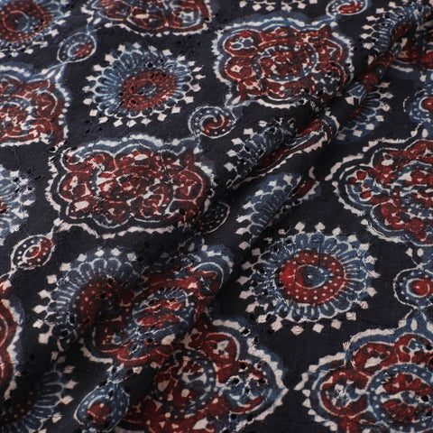 Ajrakh Hand Block Print Natural Dyed Cotton Hakoba Fabric 103
