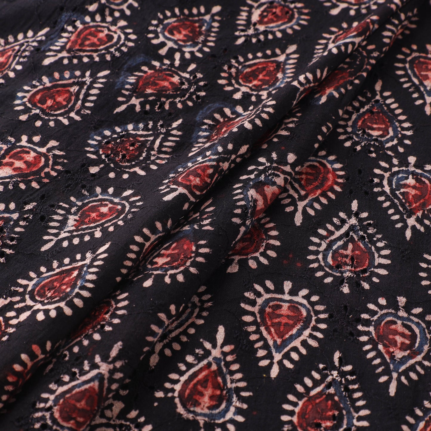 Ajrakh Hand Block Print Natural Dyed Cotton Hakoba Fabric 104
