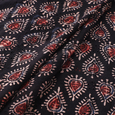 Ajrakh Hand Block Print Natural Dyed Cotton Hakoba Fabric 104