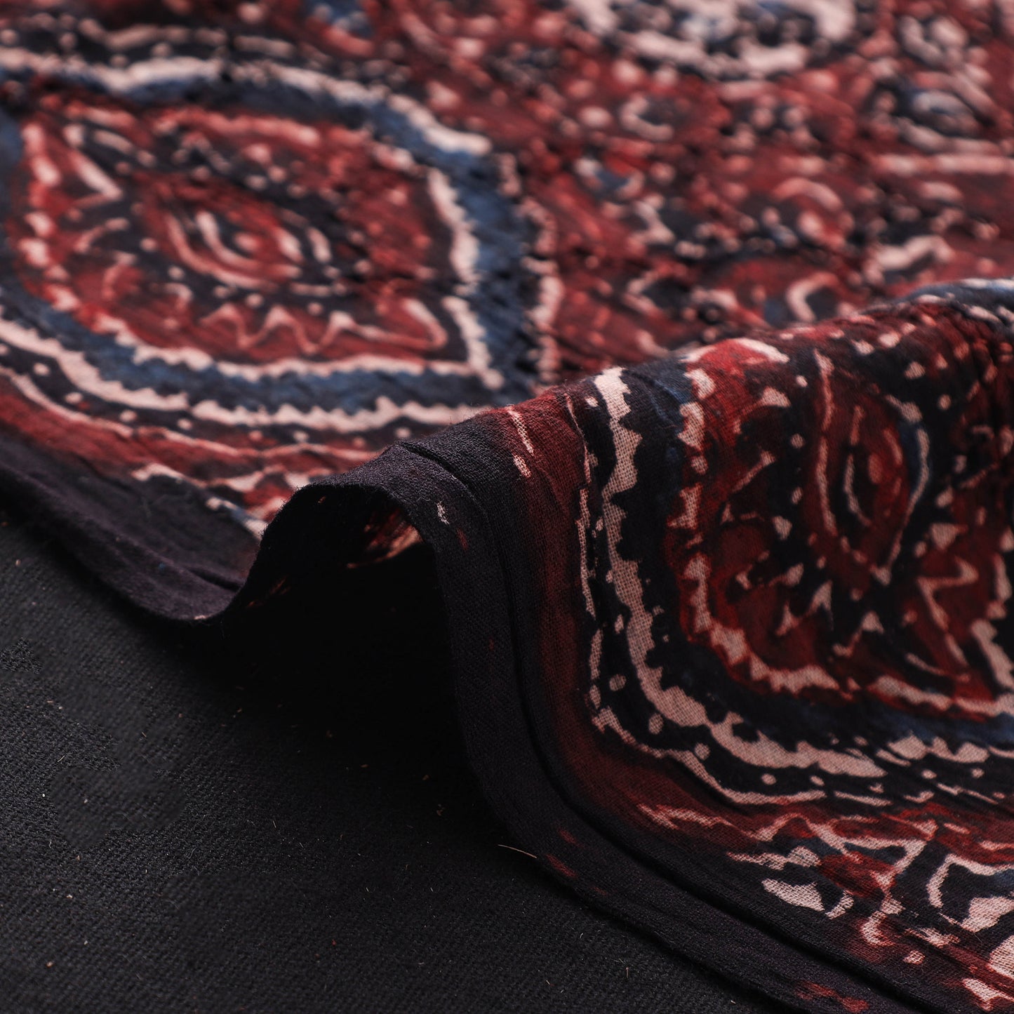Ajrakh Hand Block Print Natural Dyed Cotton Hakoba Fabric 105