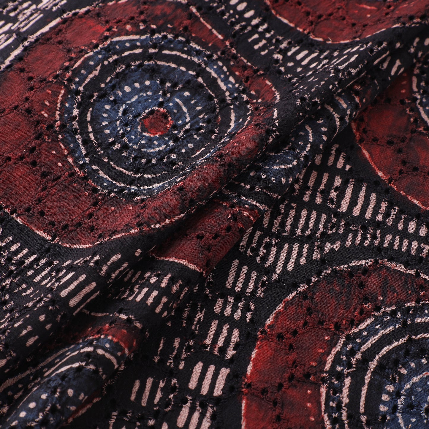 Ajrakh Hand Block Print Natural Dyed Cotton Hakoba Fabric 106
