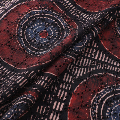 Ajrakh Hand Block Print Natural Dyed Cotton Hakoba Fabric 106