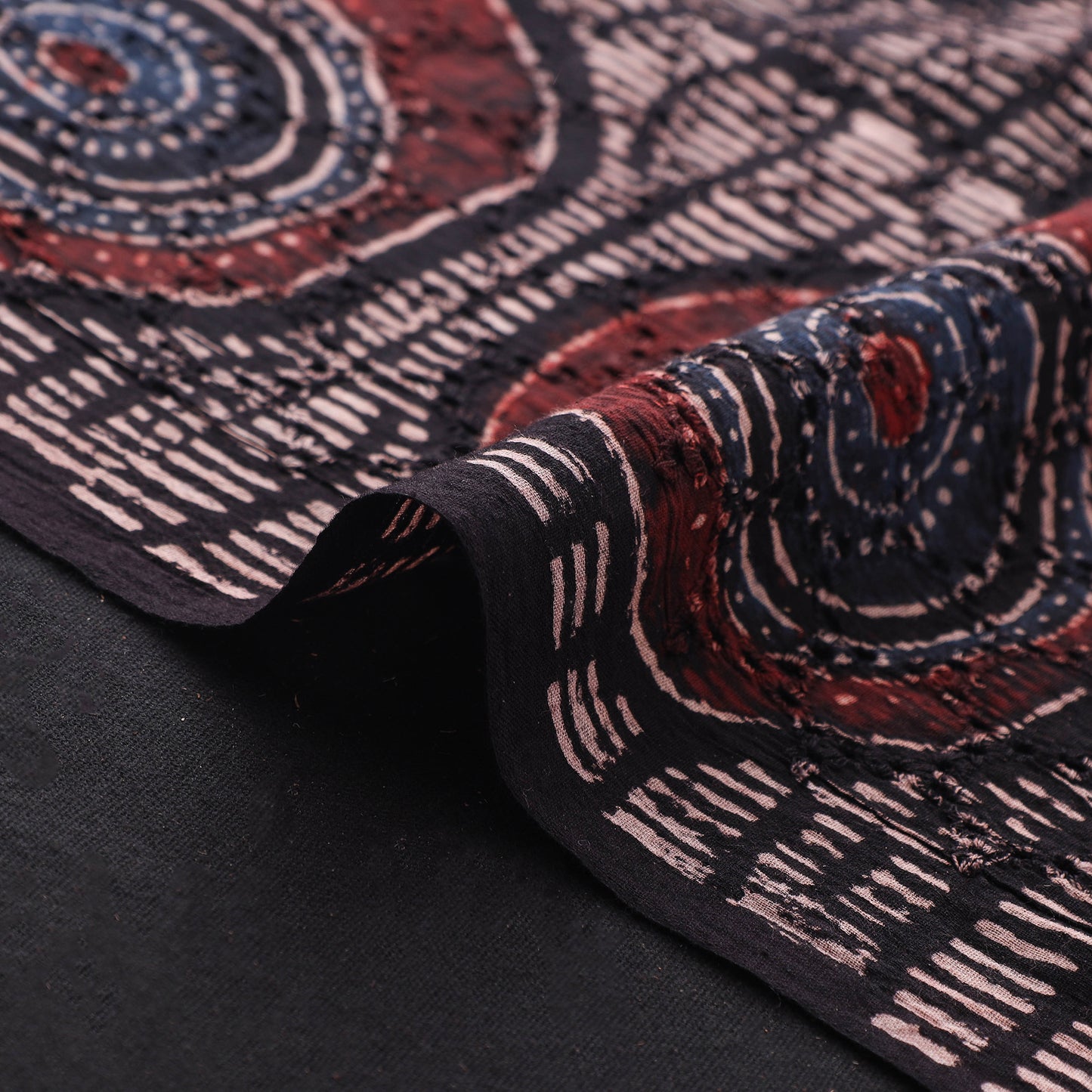 Ajrakh Hand Block Print Natural Dyed Cotton Hakoba Fabric 106