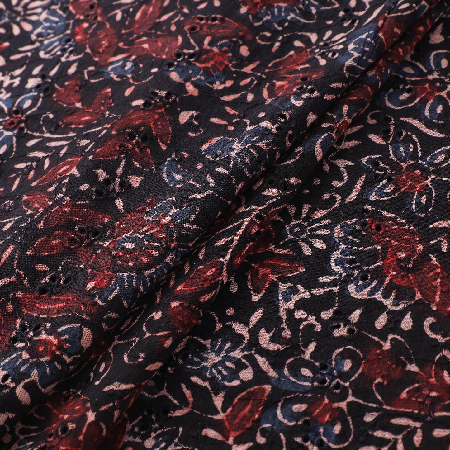 Ajrakh Hand Block Print Natural Dyed Cotton Hakoba Fabric 107