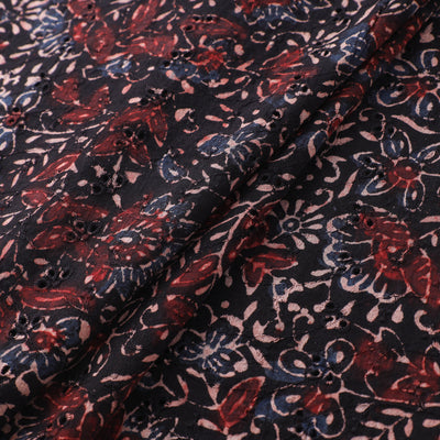Ajrakh Hand Block Print Natural Dyed Cotton Hakoba Fabric 107
