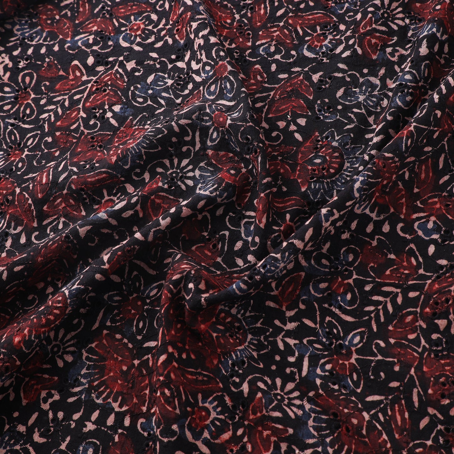 Ajrakh Hand Block Print Natural Dyed Cotton Hakoba Fabric 107