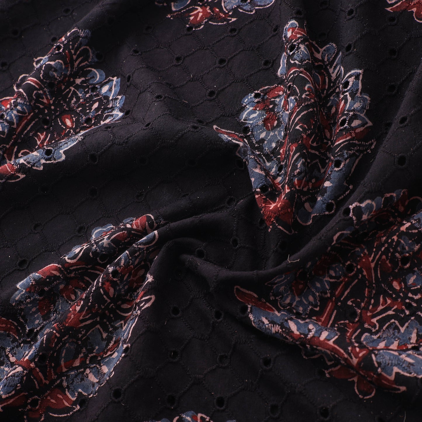 Ajrakh Hand Block Print Natural Dyed Cotton Hakoba Fabric 108