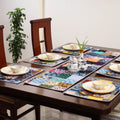 Multicolor - handcrafted cotton fusion table runner set