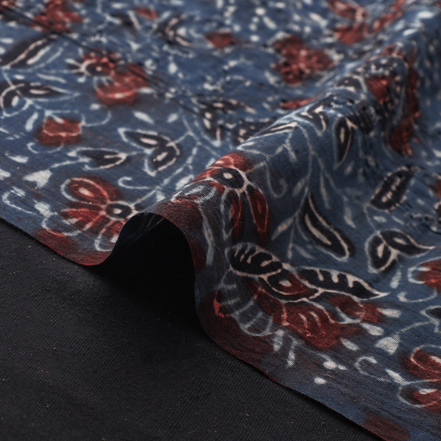Ajrakh Hand Block Print Natural Dyed Cotton Hakoba Fabric 109