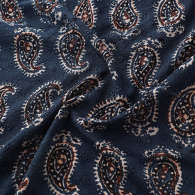 Ajrakh Hand Block Print Natural Dyed Cotton Hakoba Fabric 110