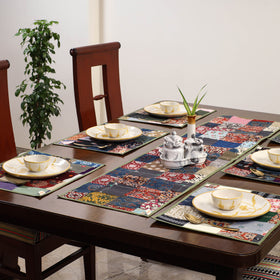 Multicolor - handcrafted cotton fusion table runner set
