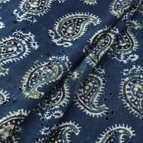 Ajrakh Hand Block Print Natural Dyed Cotton Hakoba Fabric 113