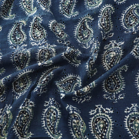 Ajrakh Hand Block Print Natural Dyed Cotton Hakoba Fabric 113