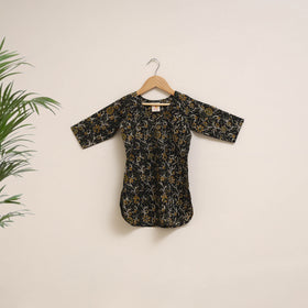 Girls Bagru Block Print Pure Cotton Kurta Set (2-6 Years) 12