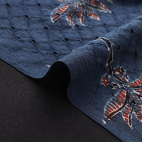 Ajrakh Hand Block Print Natural Dyed Cotton Hakoba Fabric 114