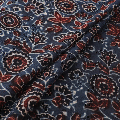 Ajrakh Hand Block Print Natural Dyed Cotton Hakoba Fabric 116