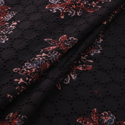 Ajrakh Hand Block Print Natural Dyed Cotton Hakoba Fabric 117