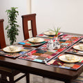 Multicolor - handcrafted cotton fusion table runner set