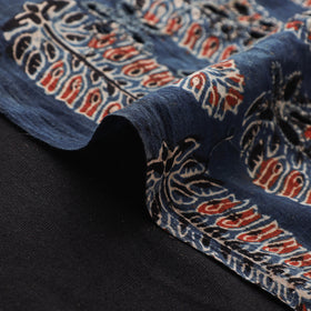 Ajrakh Hand Block Print Natural Dyed Cotton Hakoba Fabric 118
