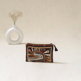 Kutch Dhebariya Qatab Hand Embroidered Coin Pouch 79